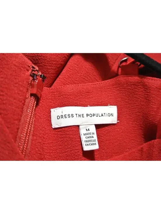 NEW, Dress the Population Estella Gown in Red Sz M #MD1619 - Picture 6 of 7